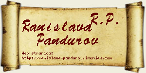 Ranislava Pandurov vizit kartica